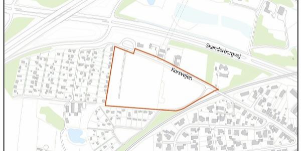 Her kan du se området